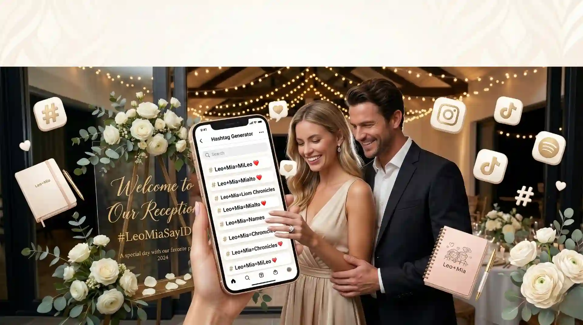 Best 10 Wedding Hashtag Generators Using Name Blending